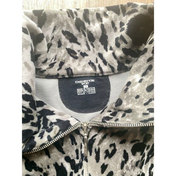 Grey & Black Animal Print Y2K Track Jacket - Picture 3 of 6